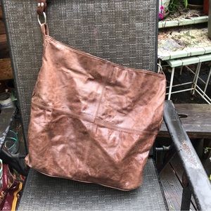 Large Latico  USA distressed leather shoulder purse